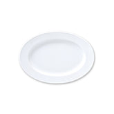 Porcelain Delta 15.25" x 10.5" x h:1.5" Oval White Porcelain Platter